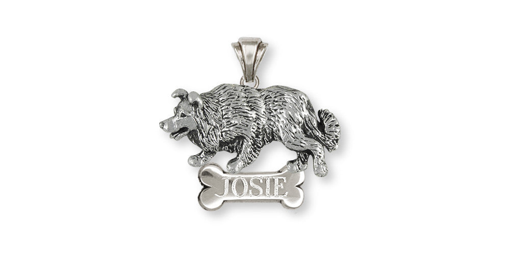 Border Collie Charms Border Collie Pendant Sterling Silver Dog Jewelry Border Collie jewelry