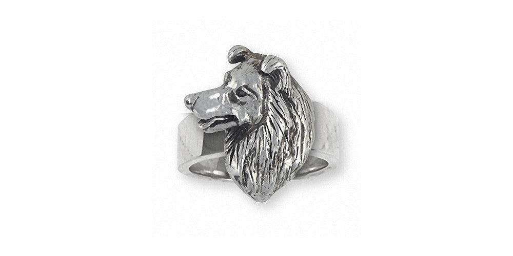 Border Collie Charms Border Collie Ring Sterling Silver Dog Jewelry Border Collie jewelry