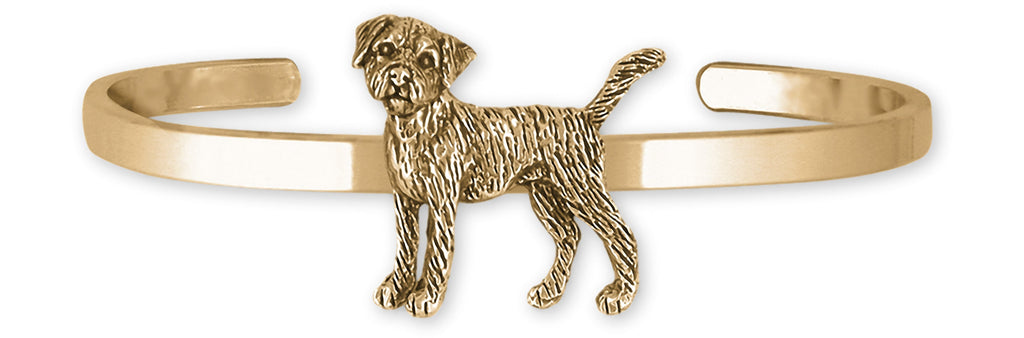 Border Terrier Charms Border Terrier Bracelet 14k Yellow Gold Border Terrier Jewelry Border Terrier jewelry