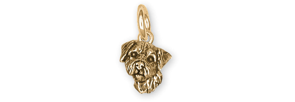 Border Terrier Charms Border Terrier Charm 14k Yellow Gold Border Terrier Jewelry Border Terrier jewelry