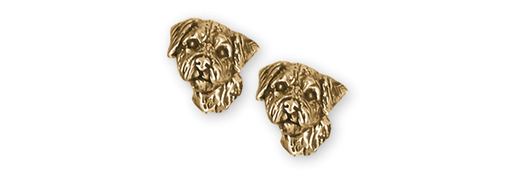 Border Terrier Charms Border Terrier Earrings 14k Yellow Gold Border Terrier Jewelry Border Terrier jewelry