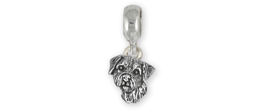 Border Terrier Charms Border Terrier Charm Slide Sterling Silver Border Terrier Jewelry Border Terrier jewelry