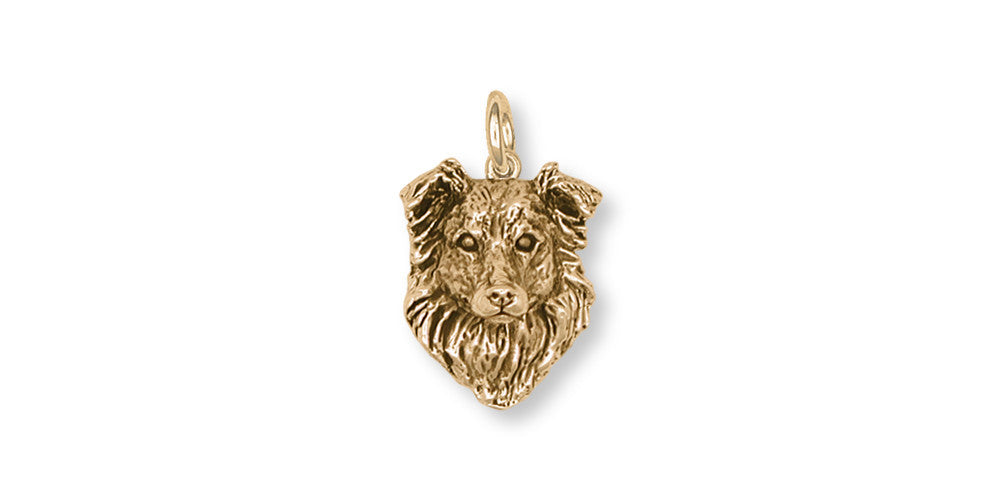 Border Collie Charms Border Collie Charm 14k Gold Dog Jewelry Border Collie jewelry