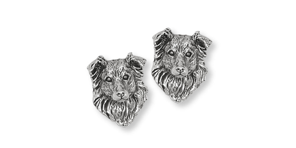 Border Collie Charms Border Collie Earrings Sterling Silver Dog Jewelry Border Collie jewelry