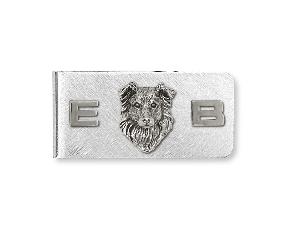 Border Collie Charms Border Collie Money Clip Sterling Silver Dog Jewelry Border Collie jewelry