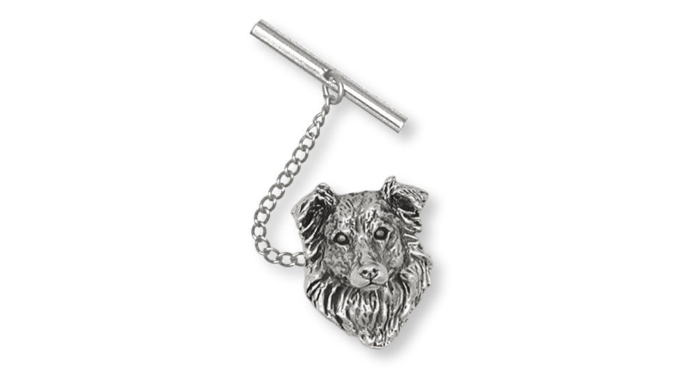 Border Collie Charms Border Collie Tie Tack Sterling Silver Dog Jewelry Border Collie jewelry