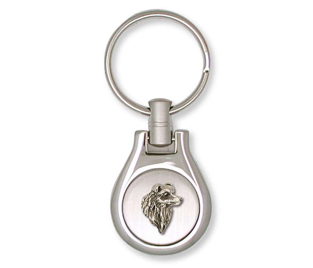 Border Collie Charms Border Collie Key Ring Sterling Silver Dog Jewelry Border Collie jewelry