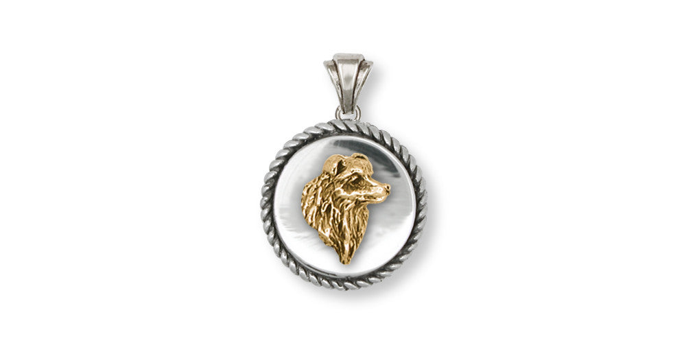Border Collie Charms Border Collie Pendant Silver And Gold Dog Jewelry Border Collie jewelry