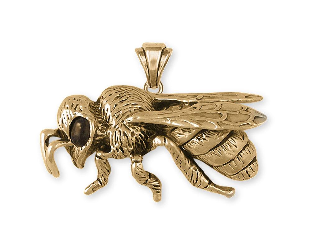Honey Bee Charms Honey Bee Pendant 14k Gold Honeybee Jewelry Honey Bee jewelry