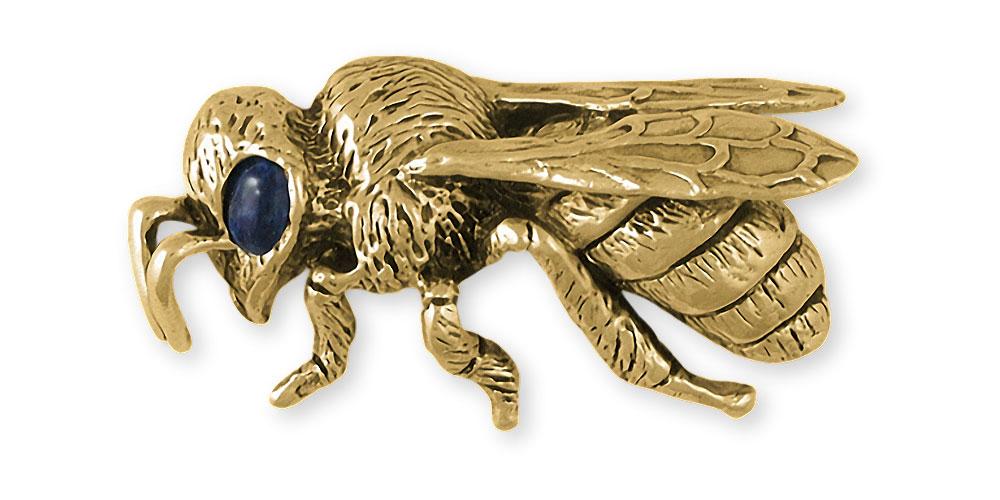 Honey Bee Charms Honey Bee Brooch Pin 14k Gold Honeybee Jewelry Honey Bee jewelry