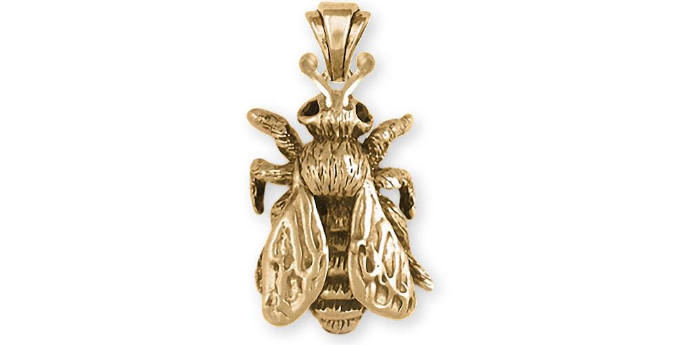 Honey Bee Charms Honey Bee Pendant 14k Gold Honeybee Jewelry Honey Bee jewelry