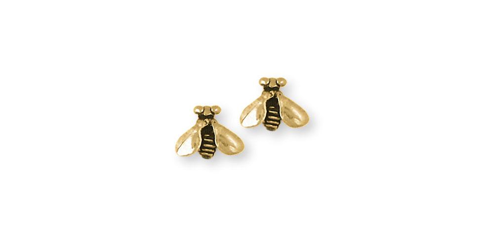 Honey Bee Charms Honey Bee Earrings 14k Gold Honeybee Jewelry Honey Bee jewelry