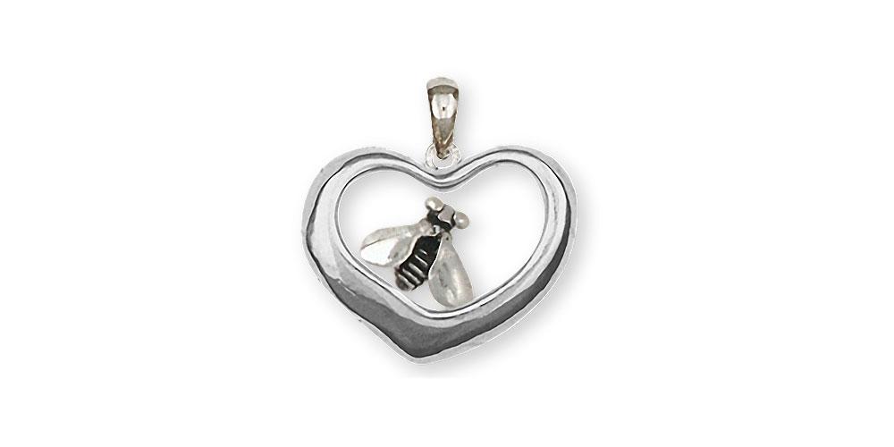 Honey Bee Charms Honey Bee Pendant Sterling Silver Honeybee Jewelry Honey Bee jewelry