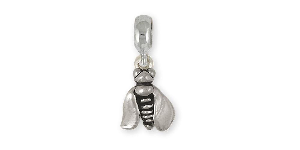 Honey Bee Charms Honey Bee Charm Slide Sterling Silver Honeybee Jewelry Honey Bee jewelry