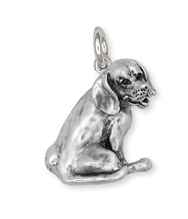 Beagle Dog Charm Jewelry Handmade Sterling Silver  BG10-C