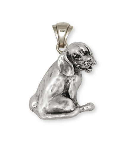 Beagle Dog Pendant Jewelry Handmade Sterling Silver  BG10-P