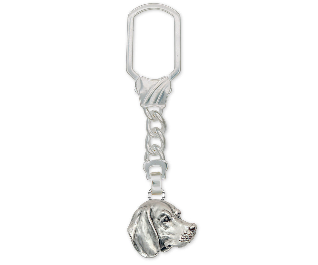 Beagle Charms Beagle Key Ring Sterling Silver Dog Jewelry Beagle jewelry