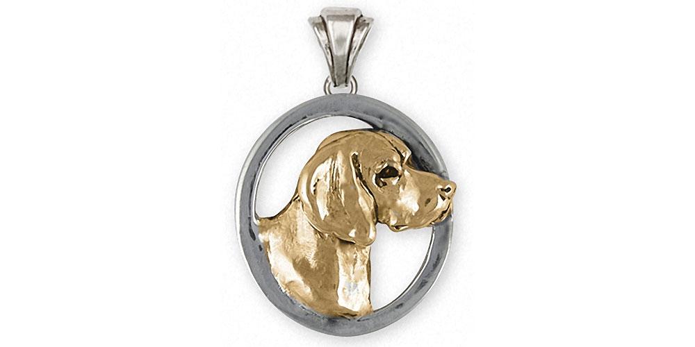 Beagle Charms Beagle Pendant Silver And Gold Dog Jewelry Beagle jewelry