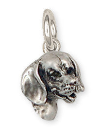 Beagle Dog Charm Jewelry Handmade Sterling Silver  BG14-C