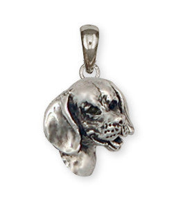 Beagle Dog Pendant Jewelry Handmade Sterling Silver  BG14-P