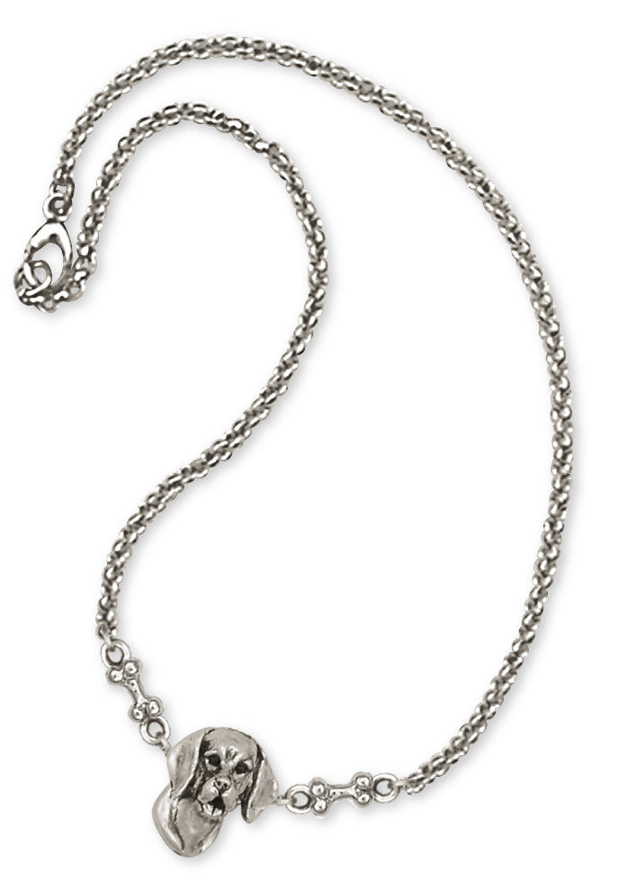 Beagle Dog Ankle Bracelet Jewelry Handmade Sterling Silver  BG16-A