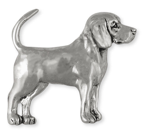 Beagle Dog Brooch Pin Jewelry Handmade Sterling Silver  BG18-BR