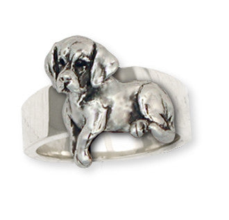 Beagle Dog Ring Jewelry Handmade Sterling Silver  BG8-R