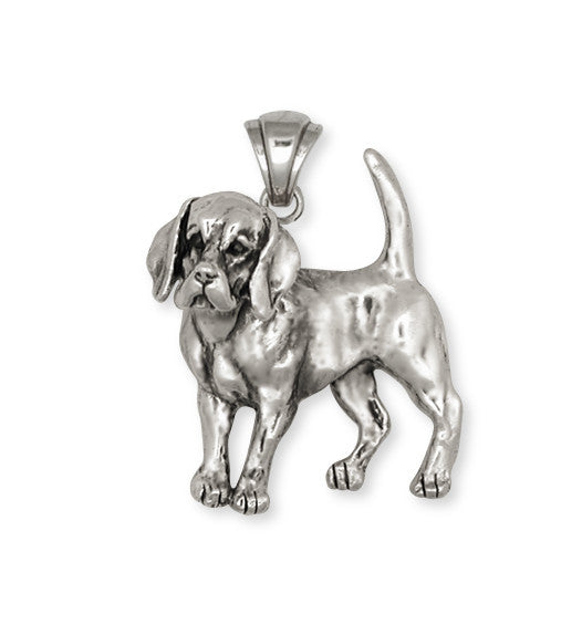 Beagle Dog Pendant Jewelry Handmade Sterling Silver  BG9-P