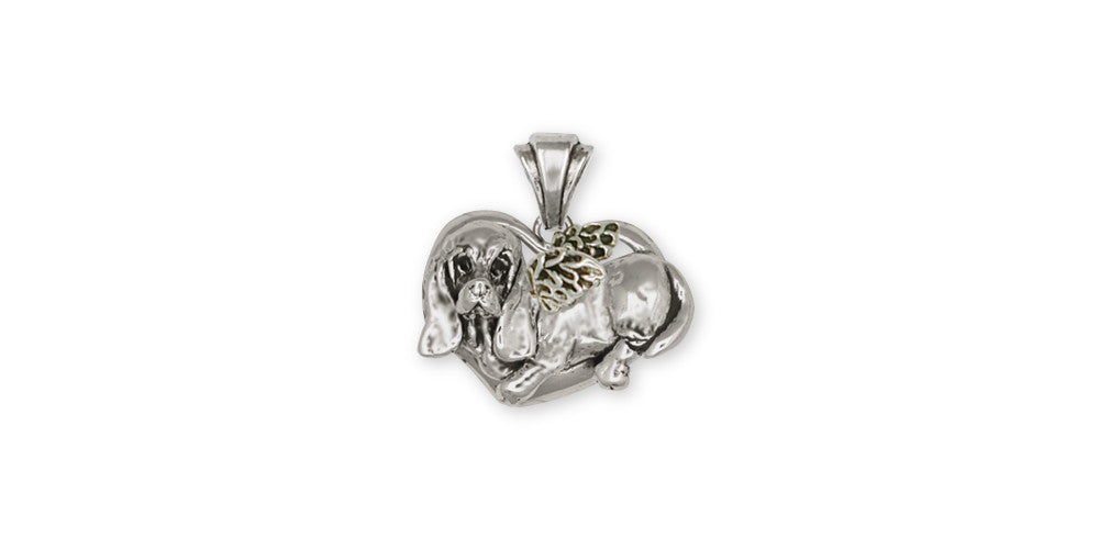 Basset Hound Angel Charms Basset Hound Angel Pendant Sterling Silver Dog Jewelry Basset Hound Angel jewelry