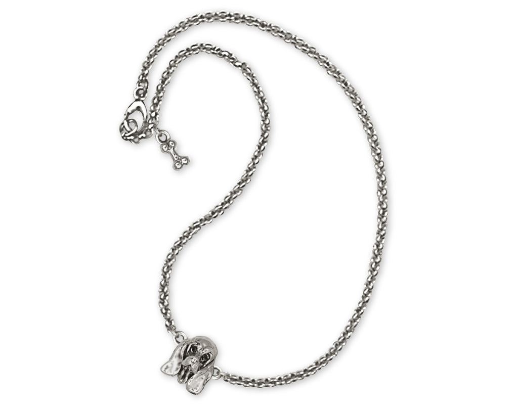 Basset Hound Charms Basset Hound Ankle Bracelet Sterling Silver Dog Jewelry Basset Hound jewelry