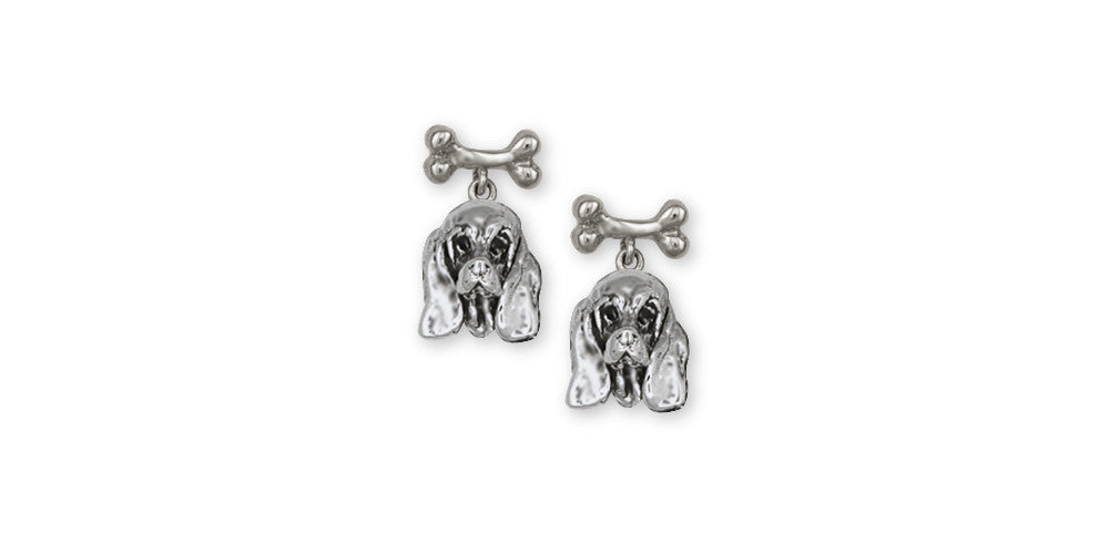 Basset Hound Charms Basset Hound Earrings Sterling Silver Dog Jewelry Basset Hound jewelry