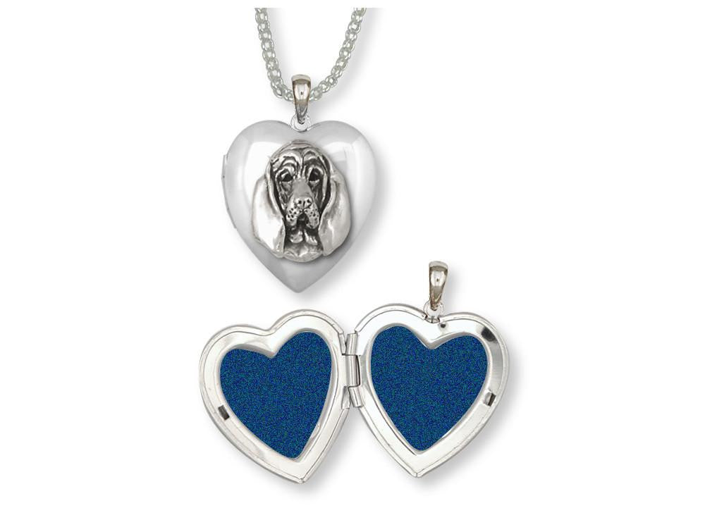 Bloodhound Charms Bloodhound Photo Locket Sterling Silver Dog Jewelry Bloodhound jewelry