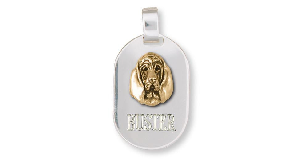 Bloodhound Charms Bloodhound Pendant Silver And Gold Dog Jewelry Bloodhound jewelry