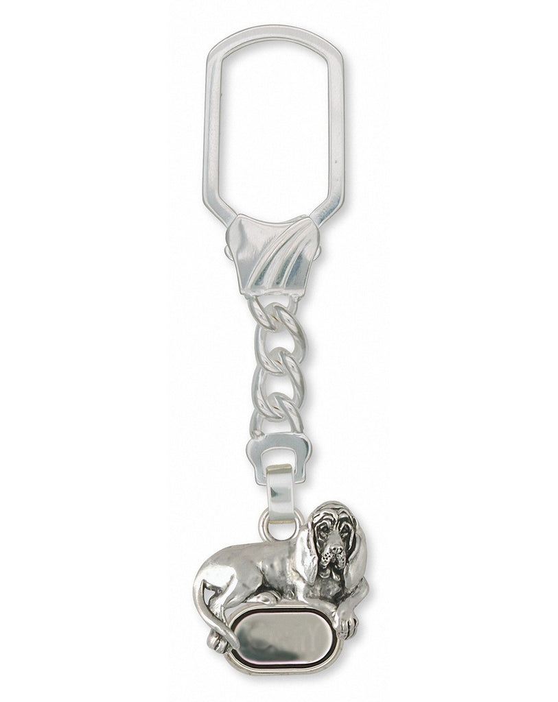 Bloodhound Charms Bloodhound Key Ring Sterling Silver Dog Jewelry Bloodhound jewelry