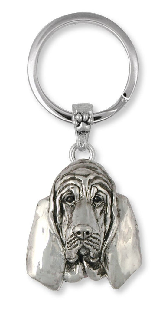 Bloodhound Charms Bloodhound Key Ring Sterling Silver Dog Jewelry Bloodhound jewelry