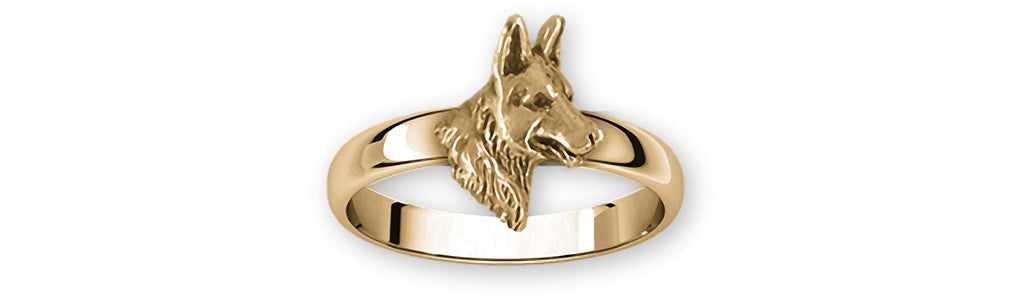 Belgian Malinois Charms Belgian Malinois Ring 14k Yellow Gold Belgian Malinois Jewelry Belgian Malinois jewelry