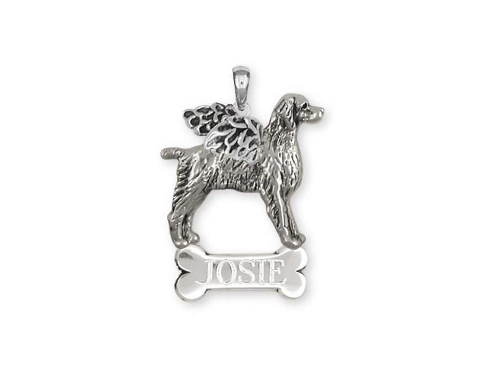 Brittany Angel Charms Brittany Angel Personalized Pendant Handmade Sterling Silver Dog Jewelry Brittany Angel jewelry