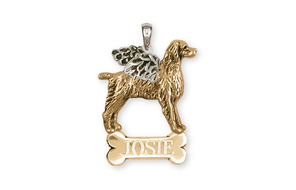 Brittany Angel Charms Brittany Angel Personalized Pendant 14k Two Tone Gold Vermeil Dog Jewelry Brittany Angel jewelry