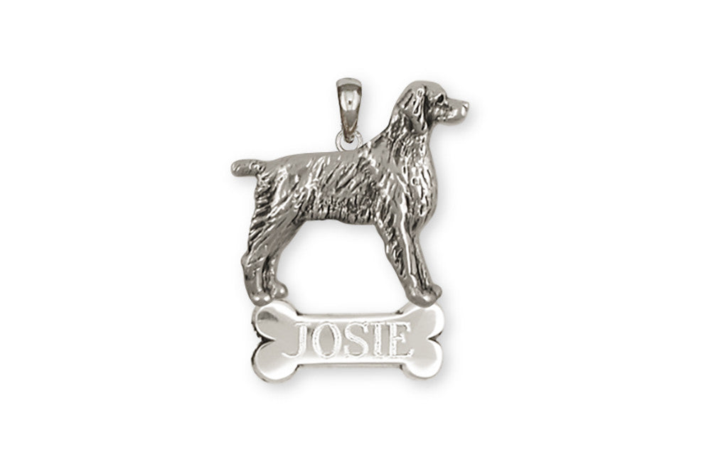Brittany Dog Charms Brittany Dog Personalized Pendant Handmade Sterling Silver Dog Jewelry Brittany dog jewelry