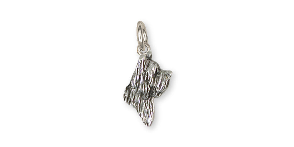 Briard Charms Briard Charm Sterling Silver Dog Jewelry Briard jewelry