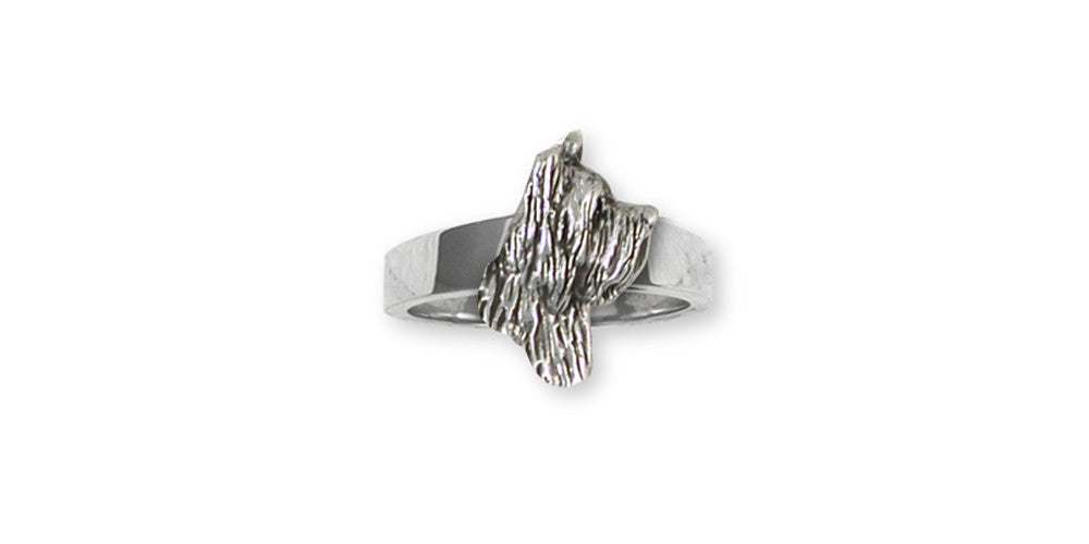 Briard Charms Briard Ring Sterling Silver Dog Jewelry Briard jewelry