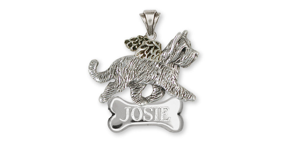 Briard Charms Briard Pendant Sterling Silver Dog Jewelry Briard jewelry