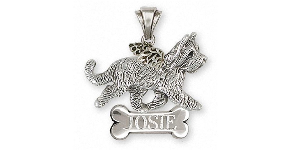 Briard Charms Briard Pendant Sterling Silver Dog Jewelry Briard jewelry