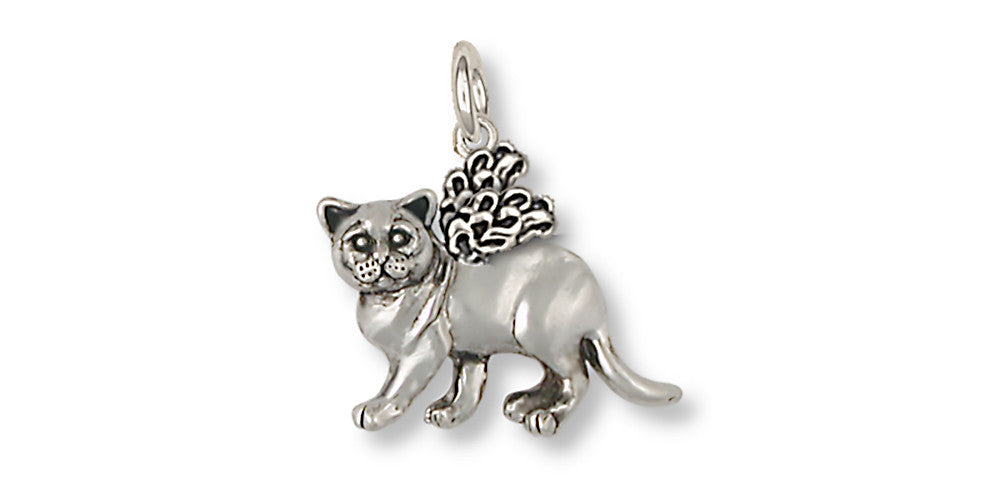 British Shorthair Angel Charms British Shorthair Angel Charm Sterling Silver Cat Jewelry British Shorthair Angel jewelry