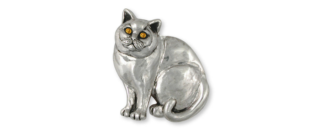 British Shorthair Charms British Shorthair Brooch Pin Sterling Silver Cat Jewelry British Shorthair jewelry