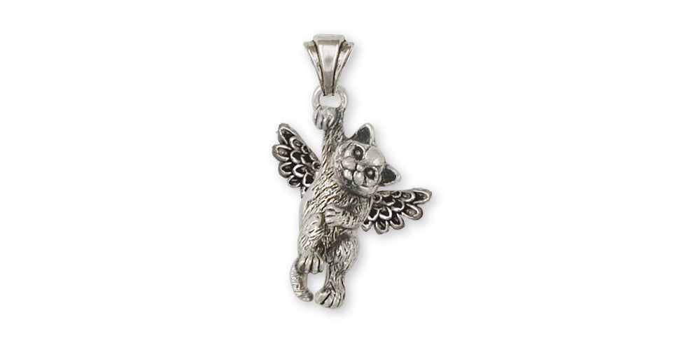 British Shorthair Angel Charms British Shorthair Angel Pendant Sterling Silver Cat Jewelry British Shorthair Angel jewelry
