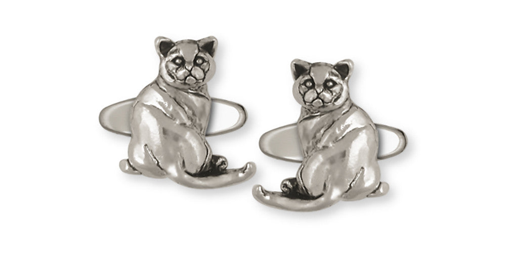 British Shorthair Charms British Shorthair Cufflinks Sterling Silver Cat Jewelry British Shorthair jewelry