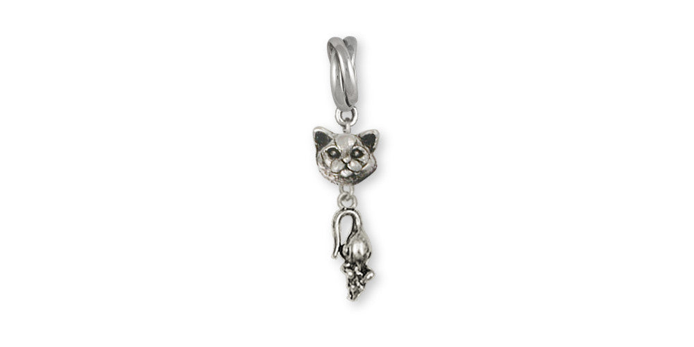 British Shorthair Charms British Shorthair Charm Slide Sterling Silver Cat Jewelry British Shorthair jewelry