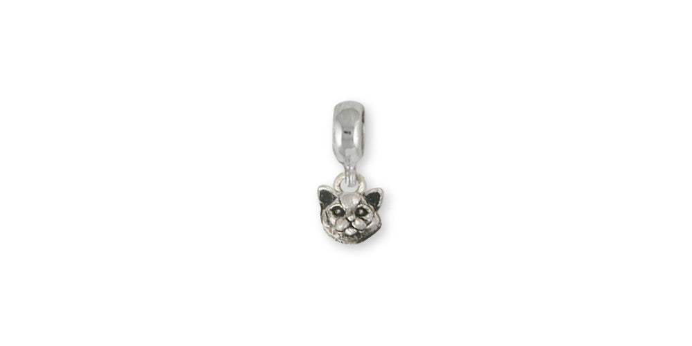 British Shorthair Charms British Shorthair Charm Slide Sterling Silver Cat Jewelry British Shorthair jewelry