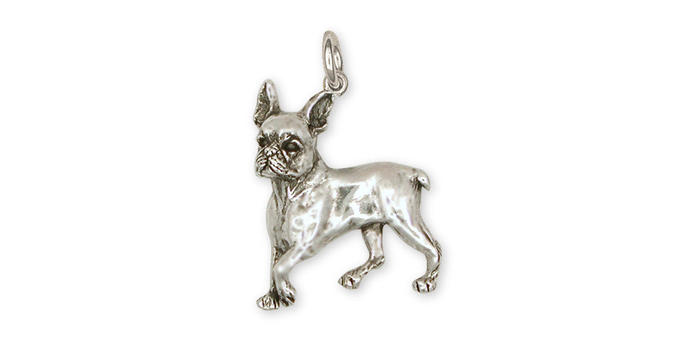 Boston Terrier Charms Boston Terrier Charm Sterling Silver Dog Jewelry Boston Terrier jewelry